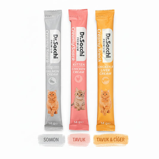 Dr. Sacchi Krema Kedi Ödül Maması - Tavuklu - 4'lü Paket