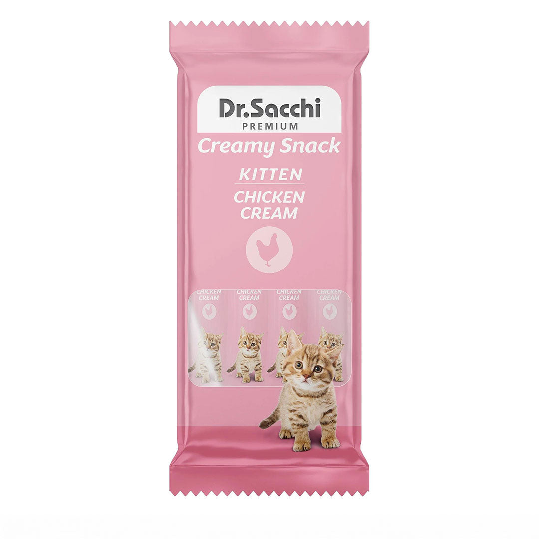 Dr. Sacchi Krema Kedi Ödül Maması - Tavuklu - 4'lü Paket