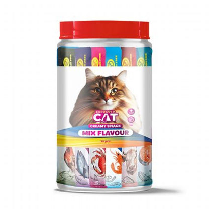 EuroGold Karışık Krema Sıvı Kedi Ödül Maması Creamy Cat Mix x 30 ADET
