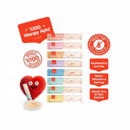 Wanpy Krema Kedi Ödül Maması 14gr (25 Adet) (Karışık Aroma)